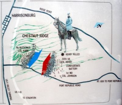 Battle of Harrisonburg Map image. Click for full size.