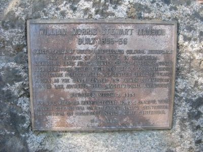 William Morris Stewart Mansion Marker. Click for full size. William Morris Stewart Mansion Marker image. Click for full size.