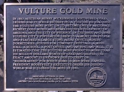 Vulture Gold Mine Marker image. Click for full size.