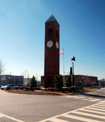Spartanburg Town Clock -<br>Northeast Corner image. Click for full size.
