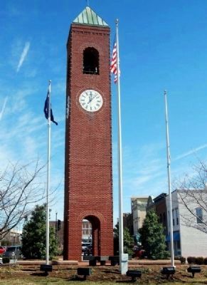 Spartanburg Town Clock -<br>West Side image. Click for full size.