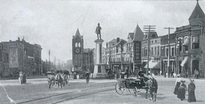 Square Showing Morgan Monument and Opera House Tower image. Click for full size.