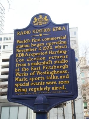 Radio Station KDKA Marker image. Click for full size.