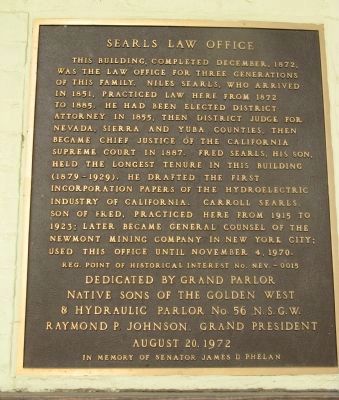 Searls Law Office Marker image. Click for full size.