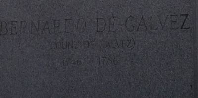 Bernardo de Glvez Memorial - inscription, northside of base image. Click for full size.