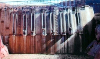 Historical Photo on Intake Structures Marker. Click for full size. Historical Photo on Intake Structures Marker image. Click for full size.