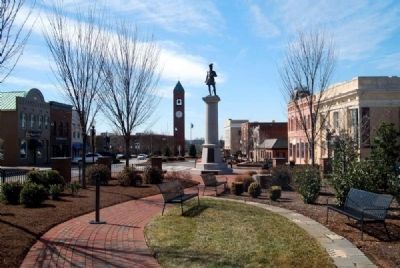Daniel Morgan Square -<br>Looking West Toward the Monument image. Click for full size.