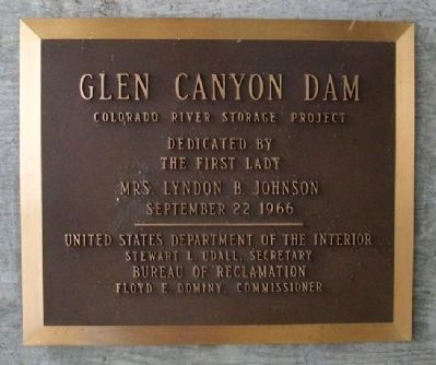 Glen Canyon Dam Marker. Click for full size. Glen Canyon Dam Marker image. Click for full size.