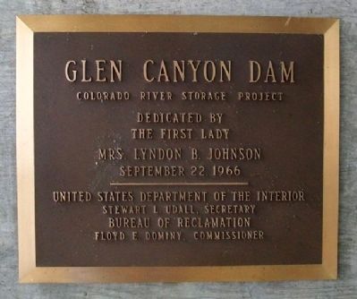 Glen Canyon Dam Marker image. Click for full size.