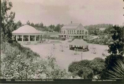 Golden Gate Park - Children's Playground - postcard view looking west image. Click for full size.