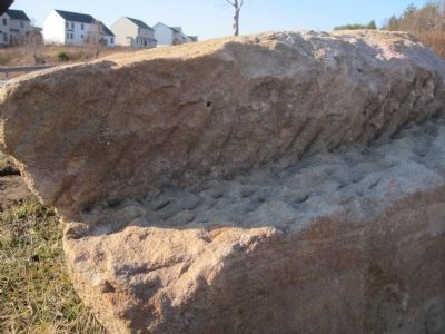 Tool marks on stone image. Click for full size.