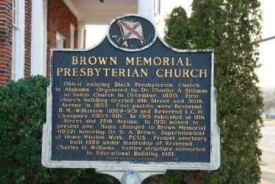Brown Memorial Presbyterian Church Marker image. Click for full size.