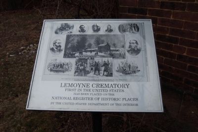 LeMoyne Crematory Information Sign image. Click for full size.