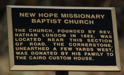 New Hope Missionary Baptist Church Marker image. Click for full size.