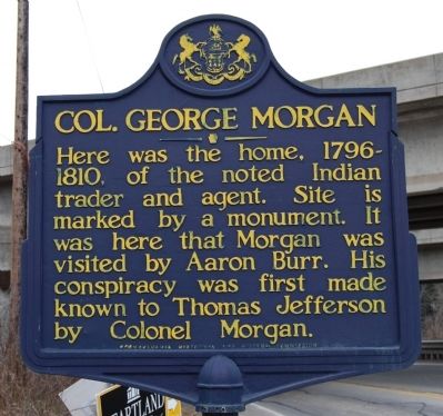 Col. George Morgan Marker image. Click for full size.