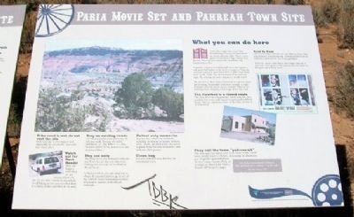 Paria Movie Set and Pahreah Town Site Marker image. Click for full size.