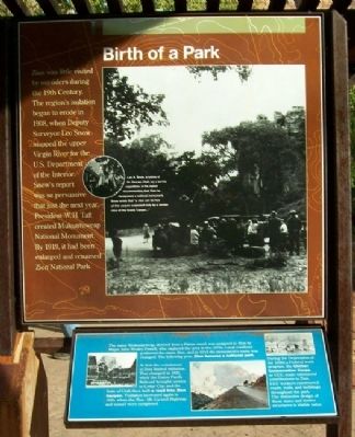 Birth of a Park Marker image. Click for full size.