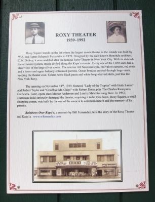 Roxy Theater Marker image. Click for full size.