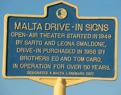 Malta Drive-In Signs Marker image. Click for full size.