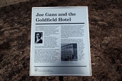 Joe Gans and the Goldfield Hotel Marker image. Click for full size.