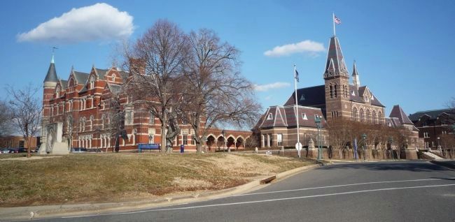 College Hall at left; Chapel Hall NHL to the right image. Click for full size.
