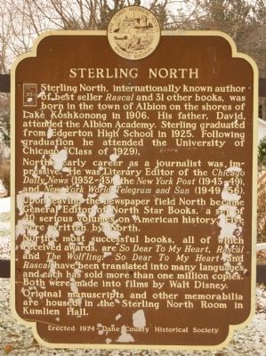 Sterling North Marker image. Click for full size.