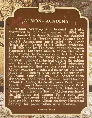 Albion Academy Marker image. Click for full size.