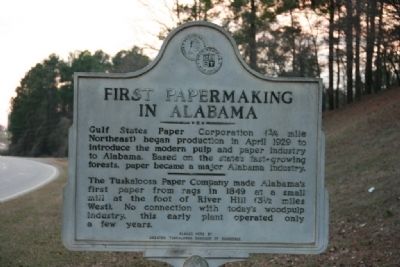 First Papermaking In Alabama Marker image. Click for full size.