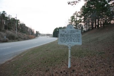 First Papermaking In Alabama Marker South View. Click for full size. First Papermaking In Alabama Marker South View image. Click for full size.