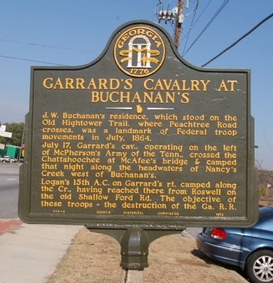 Garrard's Cavalry at Buchanan's Marker image. Click for full size.
