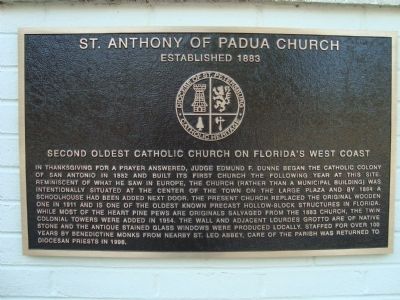 St. Anthony of Padua Catholic Church Marker image. Click for full size.