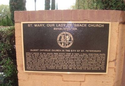 St. Mary, Our Lady of Grace Church Marker image. Click for full size.