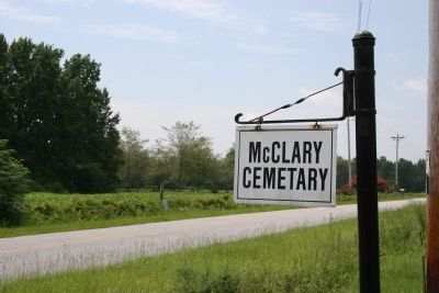 McClary Cemetery Sign on Simms Reach Road image. Click for full size.