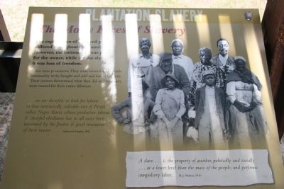Plantation Slavery Marker. Click for full size. Plantation Slavery Marker image. Click for full size.