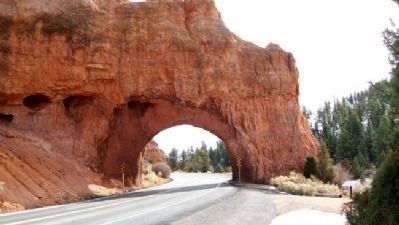 Red Canyon Tunnels and Marker image. Click for full size.