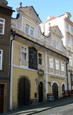 Jan Neruda House and Marker. Click for full size. Jan Neruda House and Marker image. Click for full size.