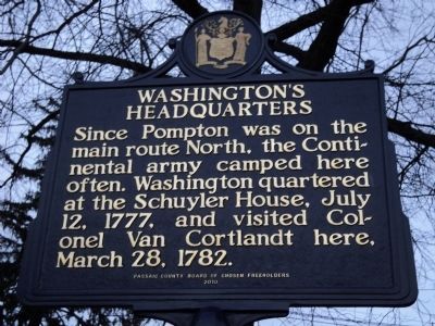 Washington’s Headquarters Marker. Click for full size. Washington’s Headquarters Marker image. Click for full size.