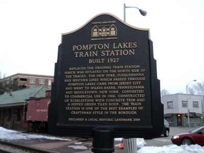 Pompton Lakes Train Station Marker. Click for full size. Pompton Lakes Train Station Marker image. Click for full size.