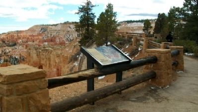 Bryce Amphitheater Marker. Click for full size. Bryce Amphitheater Marker image. Click for full size.