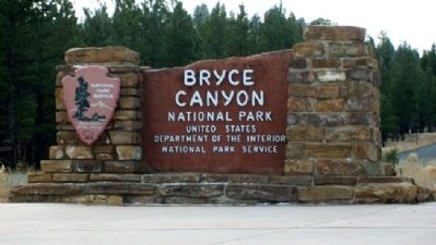 Bryce Canyon National Park Entrance Sign. Click for full size. Bryce Canyon National Park Entrance Sign image. Click for full size.