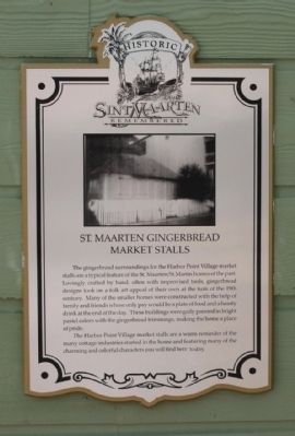 St. Maarten Gingerbread Market Stalls Marker image. Click for full size.
