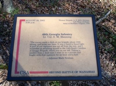 49th Georgia Infantry Marker image. Click for full size.