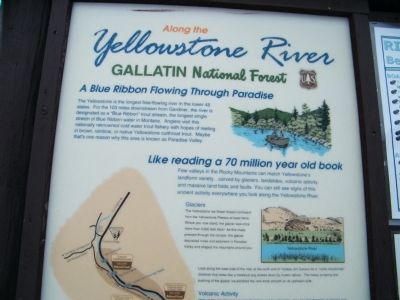 Along the Yellowstone River Marker - close-up of upper portion image. Click for full size.