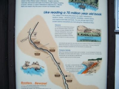 Along the Yellowstone River Marker - close-up of middle portion. Click for full size. Along the Yellowstone River Marker - close-up of middle portion image. Click for full size.