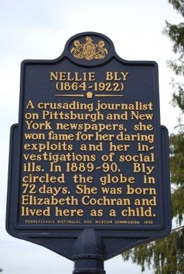 Nellie Bly Marker image. Click for full size.