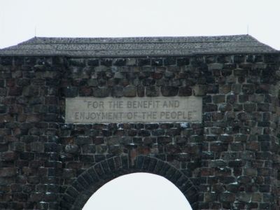 Roosevelt Arch Inscription image. Click for full size.