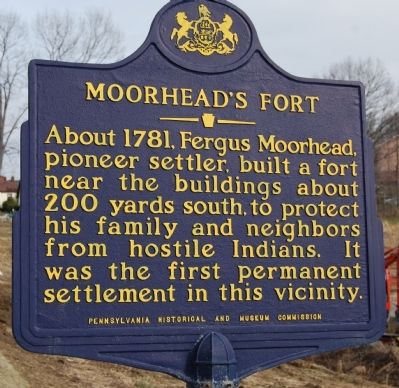 Moorhead's Fort Marker image. Click for full size.