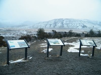 Yellowstone's Northern Range Marker with two additional markers nearby. Click for full size. Yellowstone's Northern Range Marker with two additional markers nearby image. Click for full size.