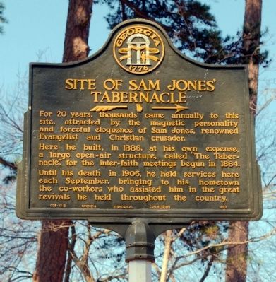 Site of Sam Jones Tabernacle Marker image. Click for full size.