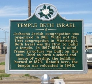 Temple Beth Israel Marker image. Click for full size.